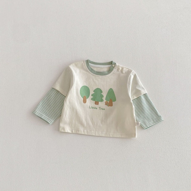 【BABY&KID】ツリー柄ロンT、襟付きシャツSK104112