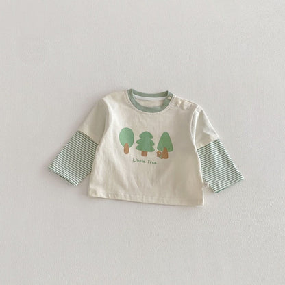 【BABY&KID】ツリー柄ロンT、襟付きシャツSK104112