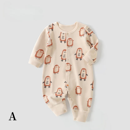 【BABY】北欧風カートゥーンスナップボタンカバーオールSK102321