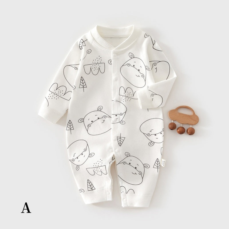 【BABY】北欧風どうぶつ柄カバーオールSK104413