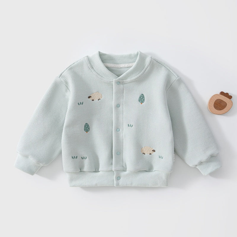 【BABY&KID】ワッフル刺繍ベースボールジャケットSK107529