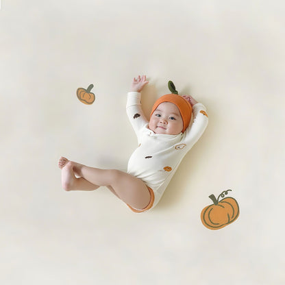 【BABY】かぼちゃ総柄ロンパース、セットアップSK101712