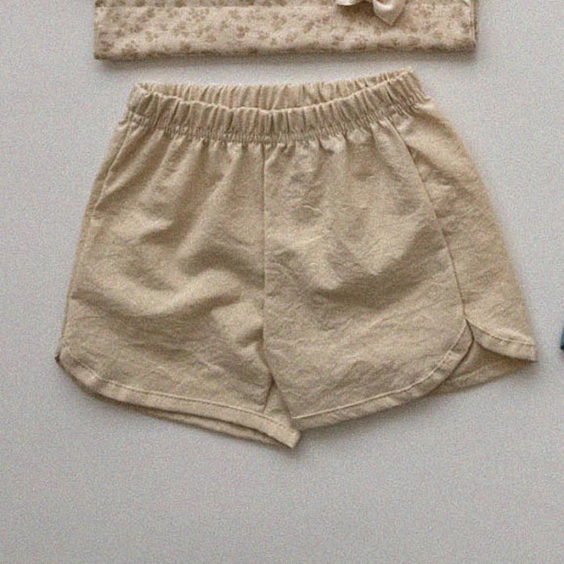 【BABY&KID】夏新作 カジュアルコットンリネンショートパンツSK082217