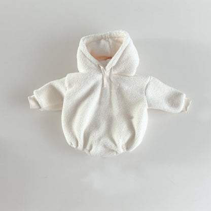 【BABY】ふわふわのカジュアルフード付きロンパースSK103106