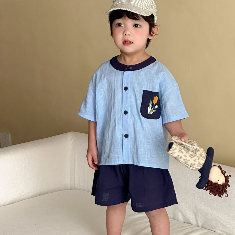 【BABY&KID】夏新作フラワー刺繍セットアップ、ワンピースSK104721
