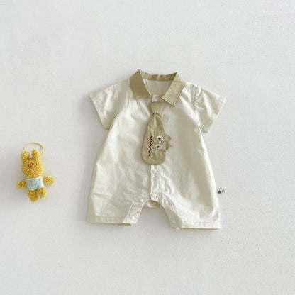 【BABY】夏新作シンプルコットン半袖カバーオールSK104821