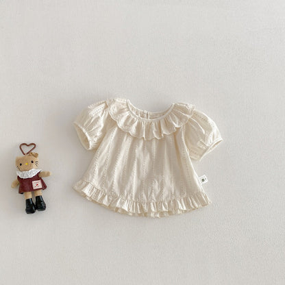 【BABY】夏新作コットンジャガードブラウス、ドットショートパンツSK104809