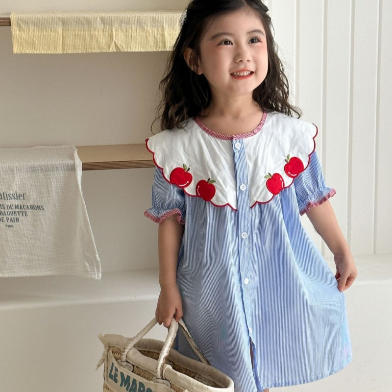 【BABY＆KID】夏新作 りんご柄セットアップ、ワンピースSK063015