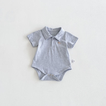 【BABY】夏新作カートゥーン刺繍ロンパースSK106517