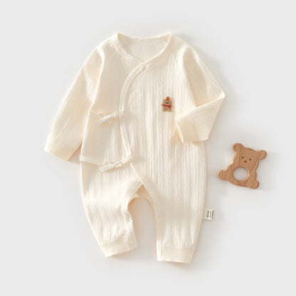 【BABY】北欧風くまワッペンカバーオールSK102606