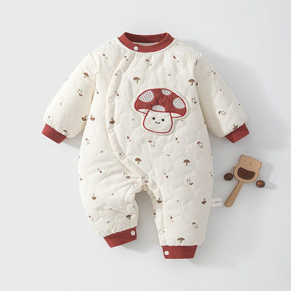 [BABY] New Winter Collection Cartoon All-Over Print Quilted Coverall SK108214