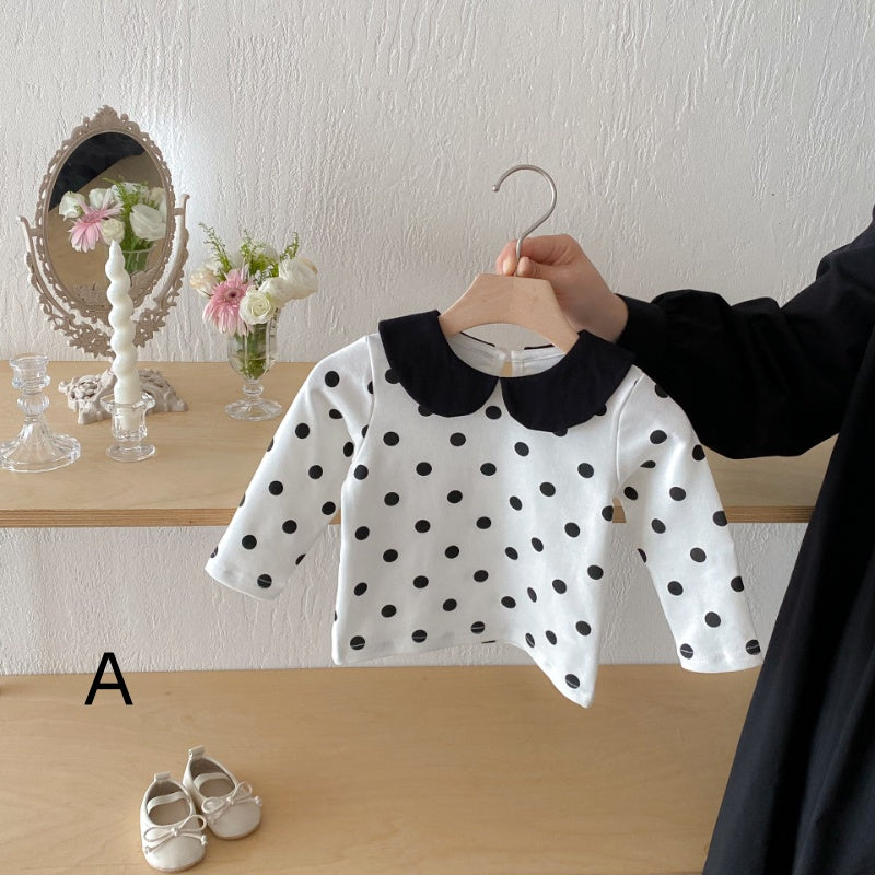【BABY】襟付き刺繍長袖TシャツSK092314
