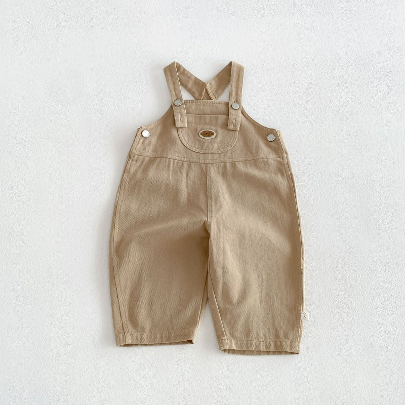 【BABY&KID】無地サロペット、ワッペンチェックシャツSK106613