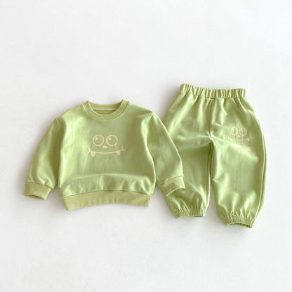 【BABY&KID】英字カジュアルセットアップSK092934