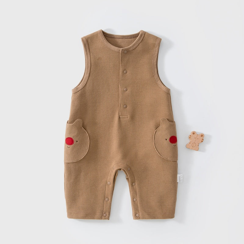 【BABY】カートゥーンポケットワッフルカバーオールSK107527