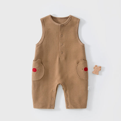 【BABY】カートゥーンポケットワッフルカバーオールSK107527
