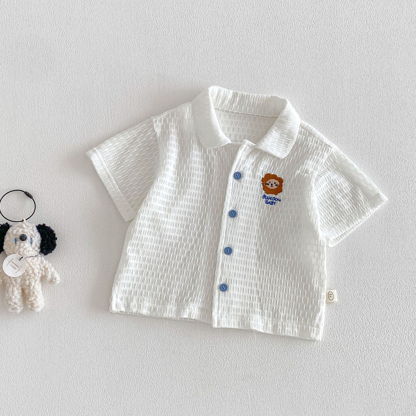 【BABY&KID】夏新作 通気ワッペンシャツ、ストライプショートパンツSK105112