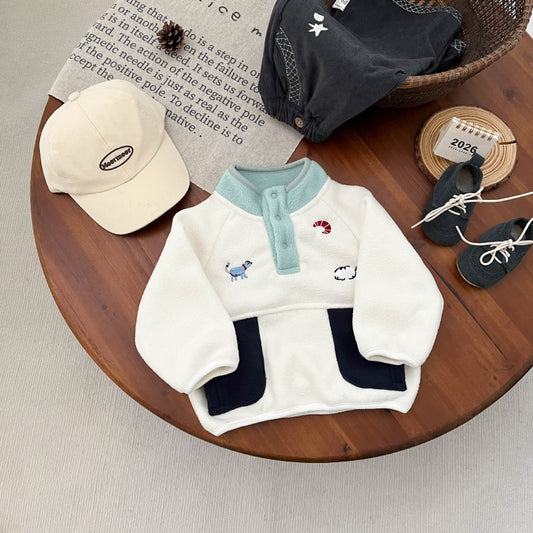 【BABY&KID】カートゥーン薄手ボアあったかスウェットSK104012