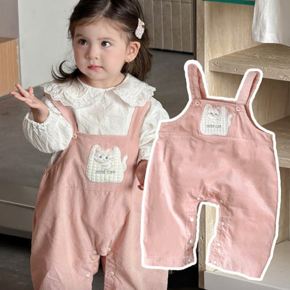【BABY】ねこちゃんサロペットパンツSK103704