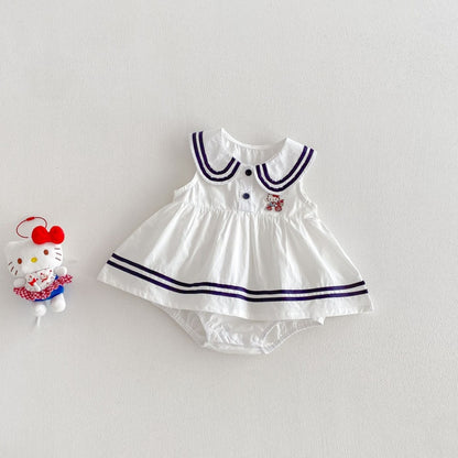 【BABY】夏新作学院風ロンパースSK104503