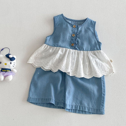【BABY&KID】夏新作 フリルデザインセットアップSK105110