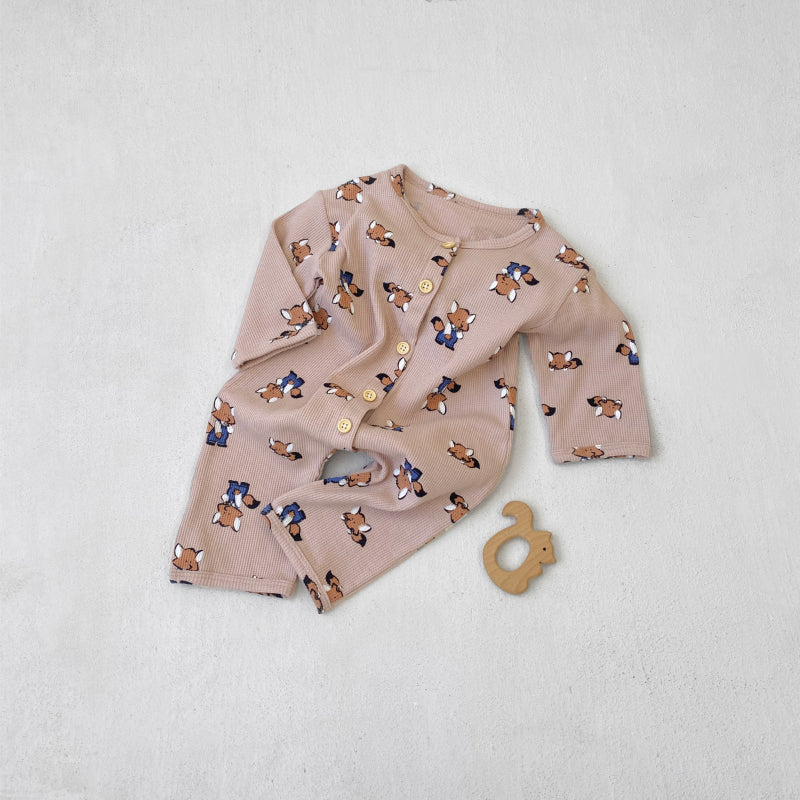 【BABY】ワッフル地キャラクターカバーオールSK101504