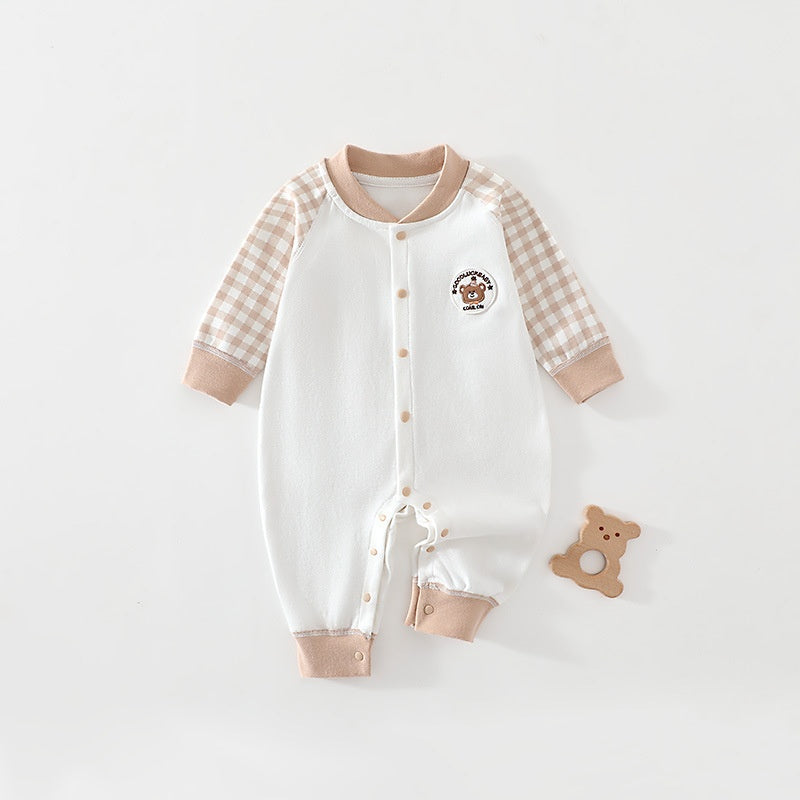 【BABY】チェック長袖カバーオールSK106711