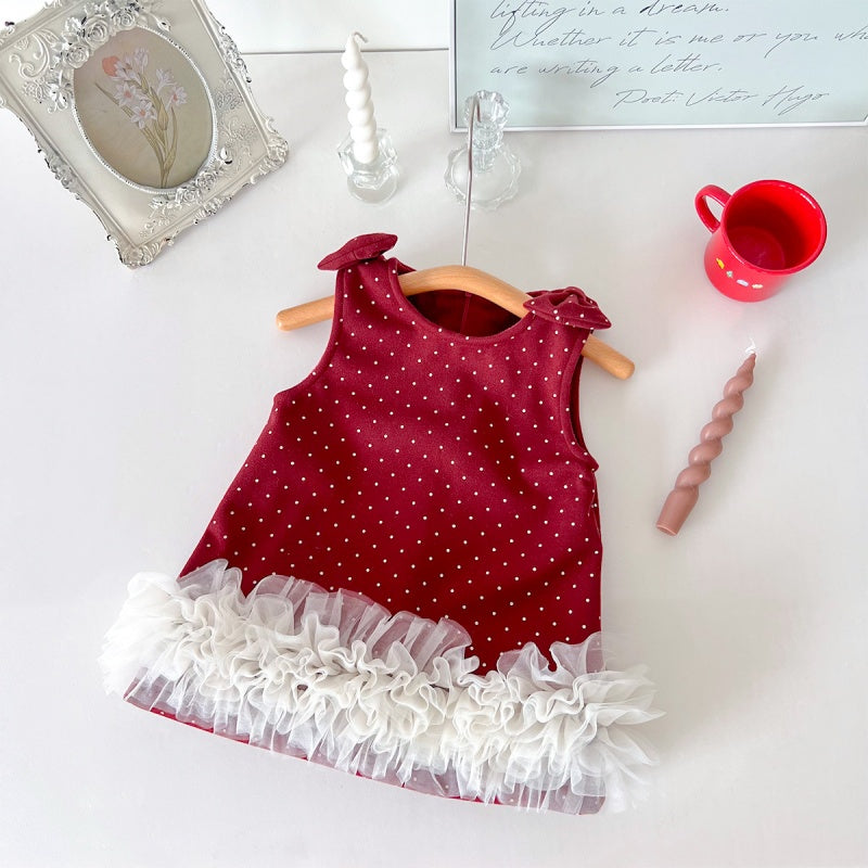 【BABY】冬新作おしゃれドットジャンパースカートSK103124