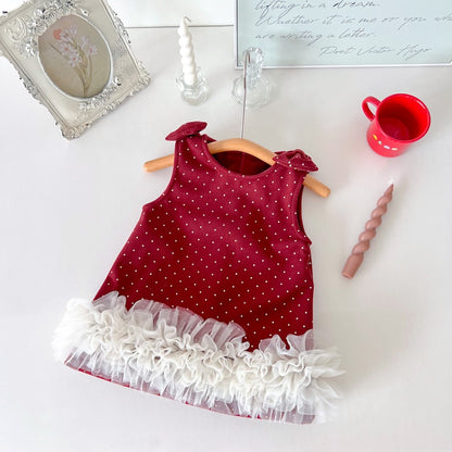 【BABY】冬新作おしゃれドットジャンパースカートSK103124