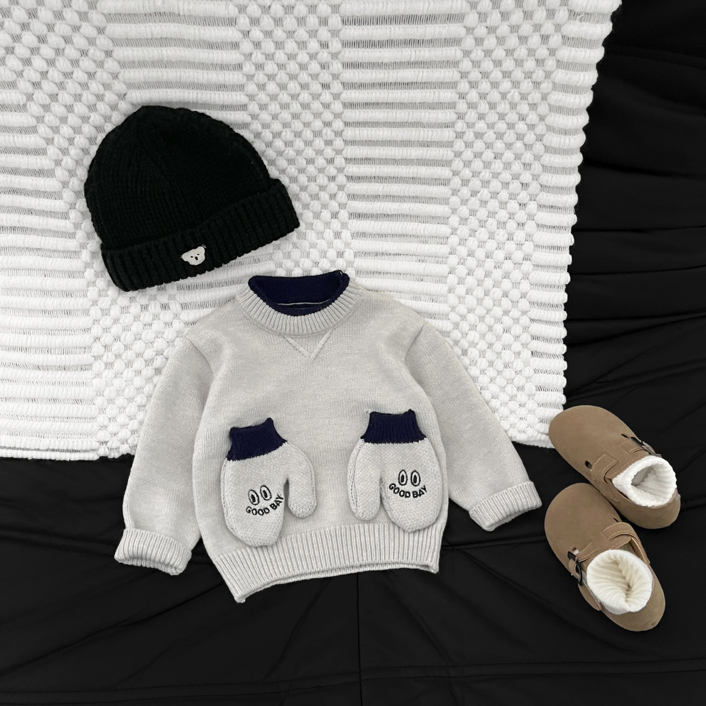 【BABY&KID】冬新作おててモチーフニットSK103017