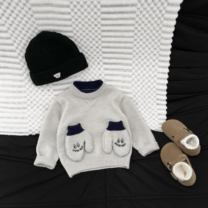 【BABY&KID】冬新作おててモチーフニットSK103017