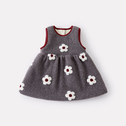 【BABY】冬新作レトロ花柄ジャンパースカートSK102724