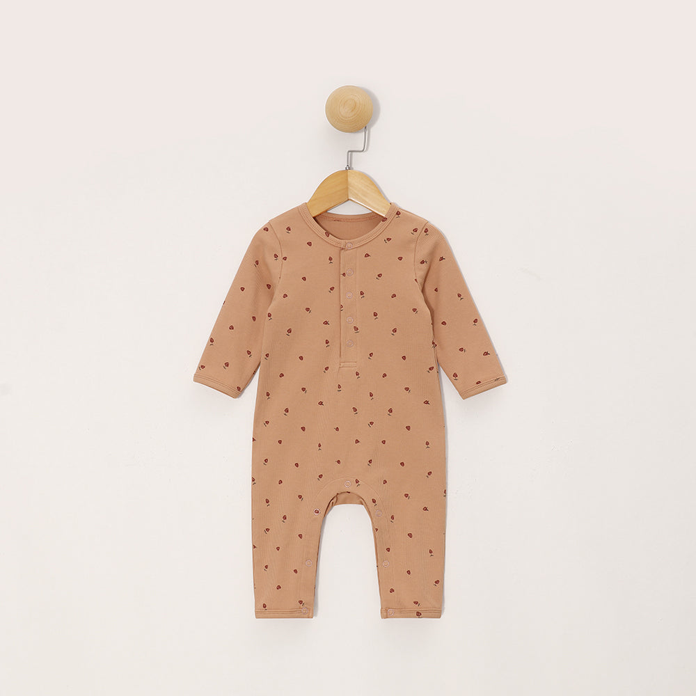 【BABY&KID】北欧風 カタツムリ柄、いちご柄オールインワンSK012520