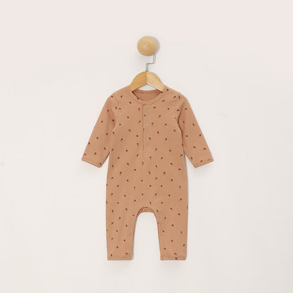 【BABY&KID】北欧風 カタツムリ柄、いちご柄オールインワンSK012520