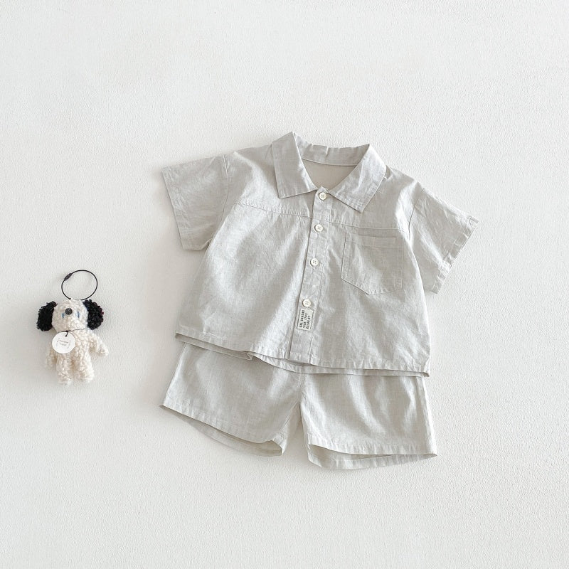 【BABY】夏新作韓国風シンプル無地セットアップSK104811