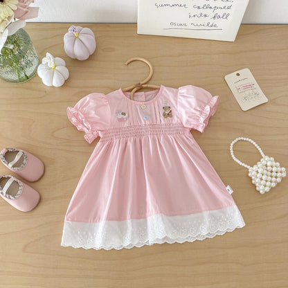 【BABY】夏新作パフスリーブワンピースSK104517