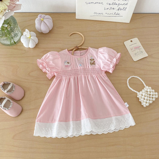 【BABY】夏新作パフスリーブワンピースSK104517