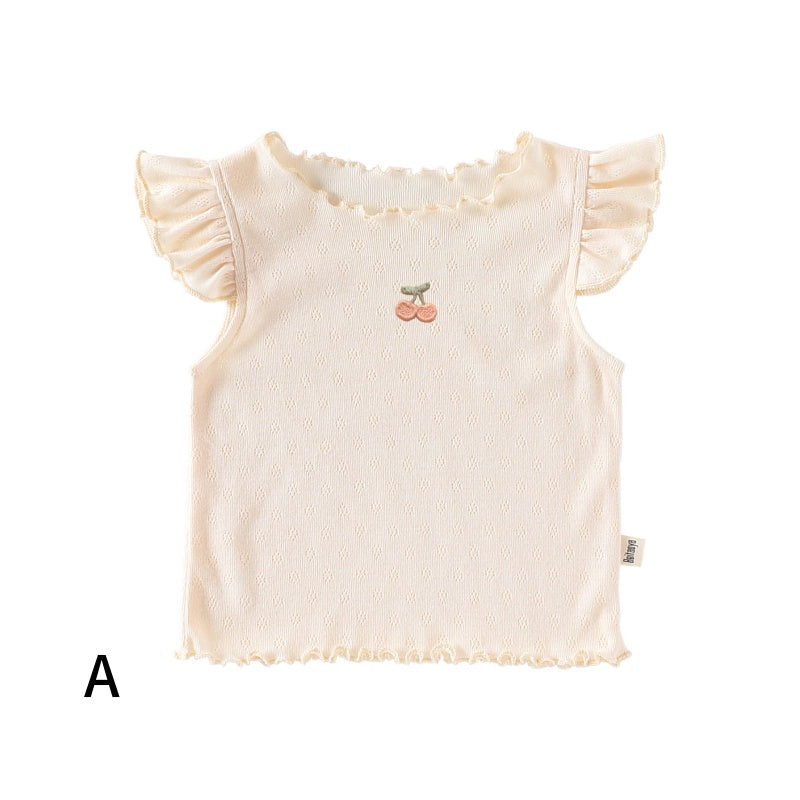 【BABY】夏新作 北欧風 フリル袖トップス、花柄パンツSK091311