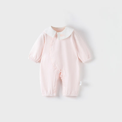 【BABY】北欧風ラウンドネックジャカードカバーオールSK104414