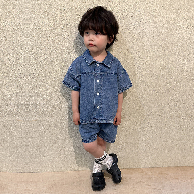 【BABY＆KID】夏新作 オシャレデニムワンピース、セットアップSK063010