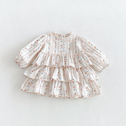 【BABY&KID】小花柄ワンピース、パフスリーブジャケットSK107211