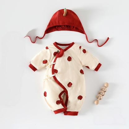 【BABY】New Winter Apple & Bear Quilted Coverall & Hat SK108207