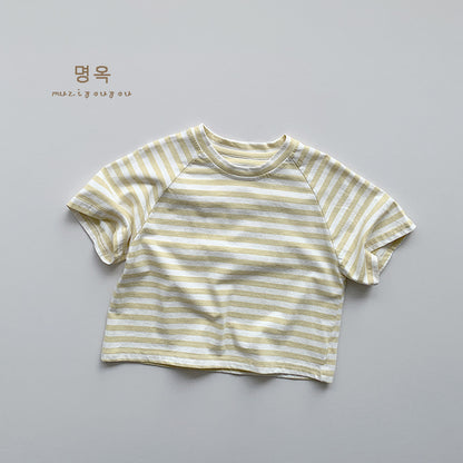 【BABY&KID】夏新作 マカロンカラーボーダーTシャツSK080810