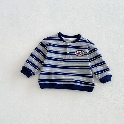 【BABY&KID】ボーダーワッペン長袖TシャツSK106607