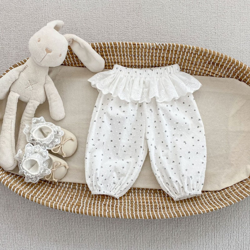 【BABY&KID】夏新作レース小花柄バルーンパンツSK106402