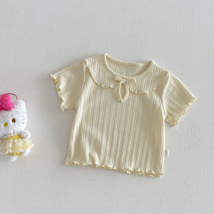 【BABY&KID】夏新作 丸襟無地TシャツSK105108