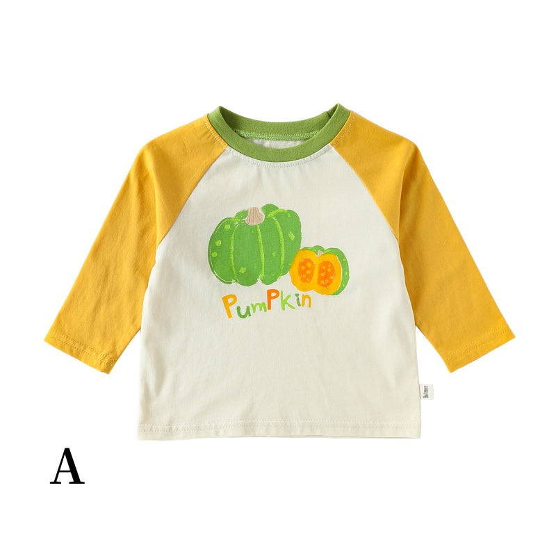 【BABY&KID】北欧風カートゥーンラグランTシャツ、ポケットパンツSK101336