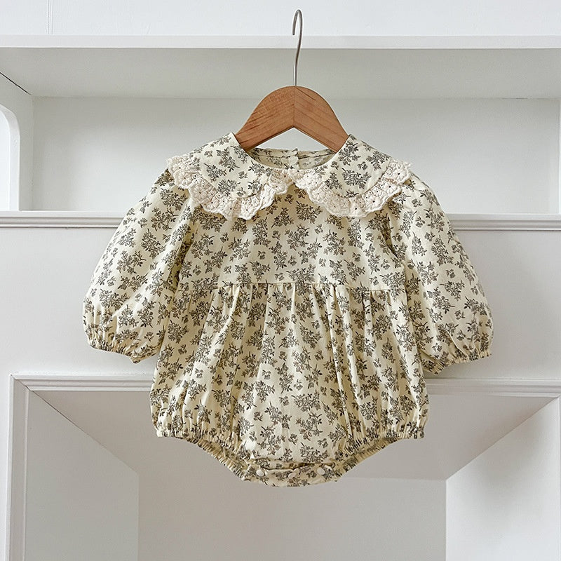 【BABY&KID】丸襟小花柄ロンパース、ワンピースSK107918