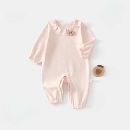 【BABY】北欧風フリル襟レースカバーオールSK104420