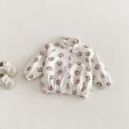 【BABY&KID】総柄わんちゃんジップパーカーSK104315